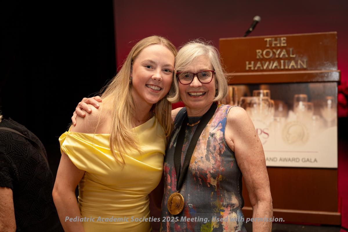 Dr. Bonnie Ramsey with a longtime patient. 